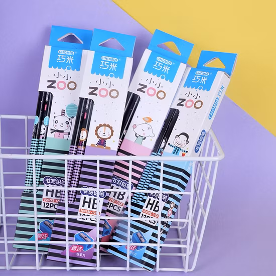 Crayons promotionnels recyclés flexibles Lapices De Colores de bois de peuplier Foska Hb plomb stylo à bille personnalisé