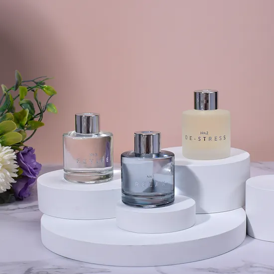 Ensemble de bouteilles de diffuseur en verre décoratif vide clair de cadeau de bricolage de Noël de fête de mariage