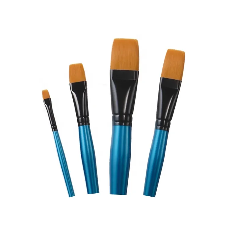 Pinceau de peinture aquarelle acrylique bricolage 4 pièces brosse d'artiste de cheveux en nylon