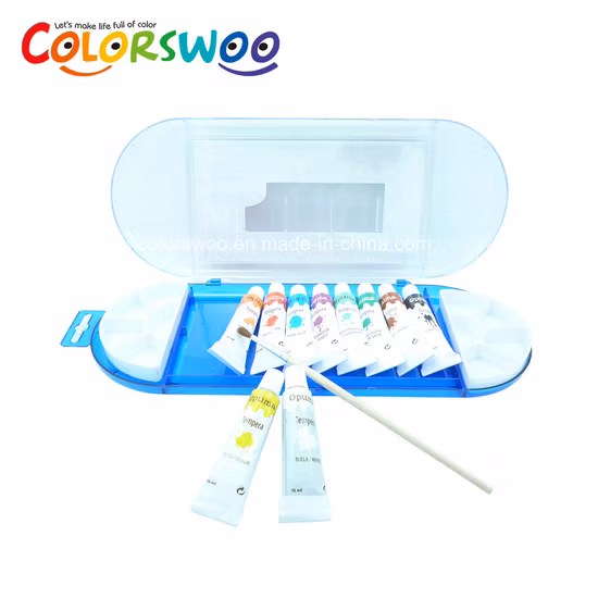 Peinture acrylique d'emballage de tube en aluminium, ensemble de peinture