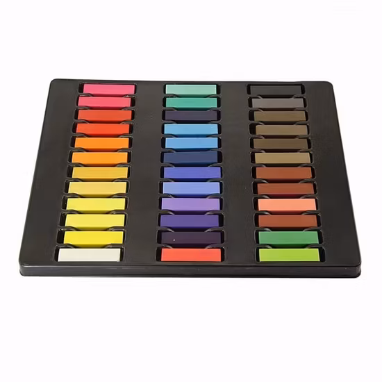 Craie pour cheveux pastel doux 36 couleurs