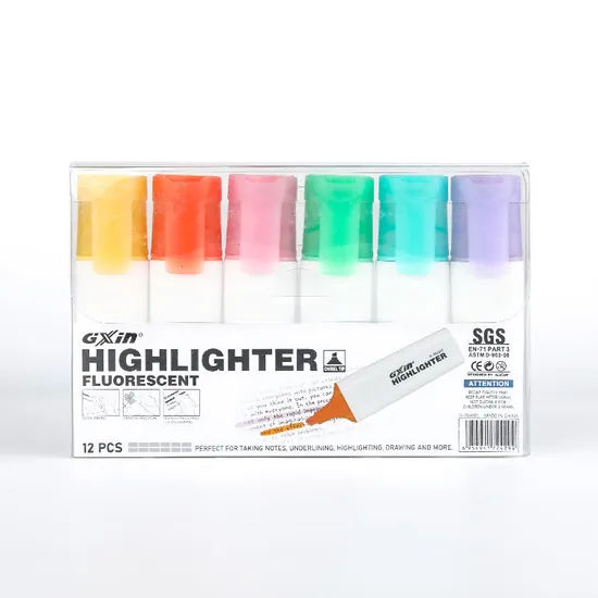 Surligneur en plastique personnalisé en forme de poulpe arc-en-ciel combo enfant