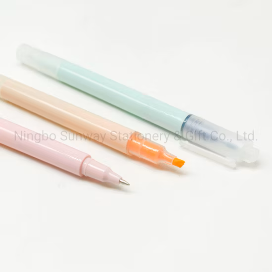 Stylo marqueur surligneur permanent multicolore publicitaire avec double face